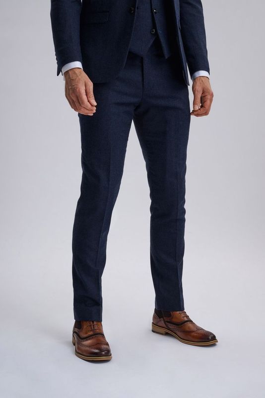 Oscar Navy Tweed Three Piece Suit