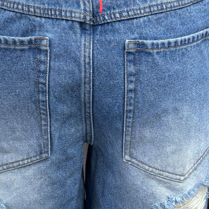 Men's Vintage Distressed Denim Shorts MTA1272F6X