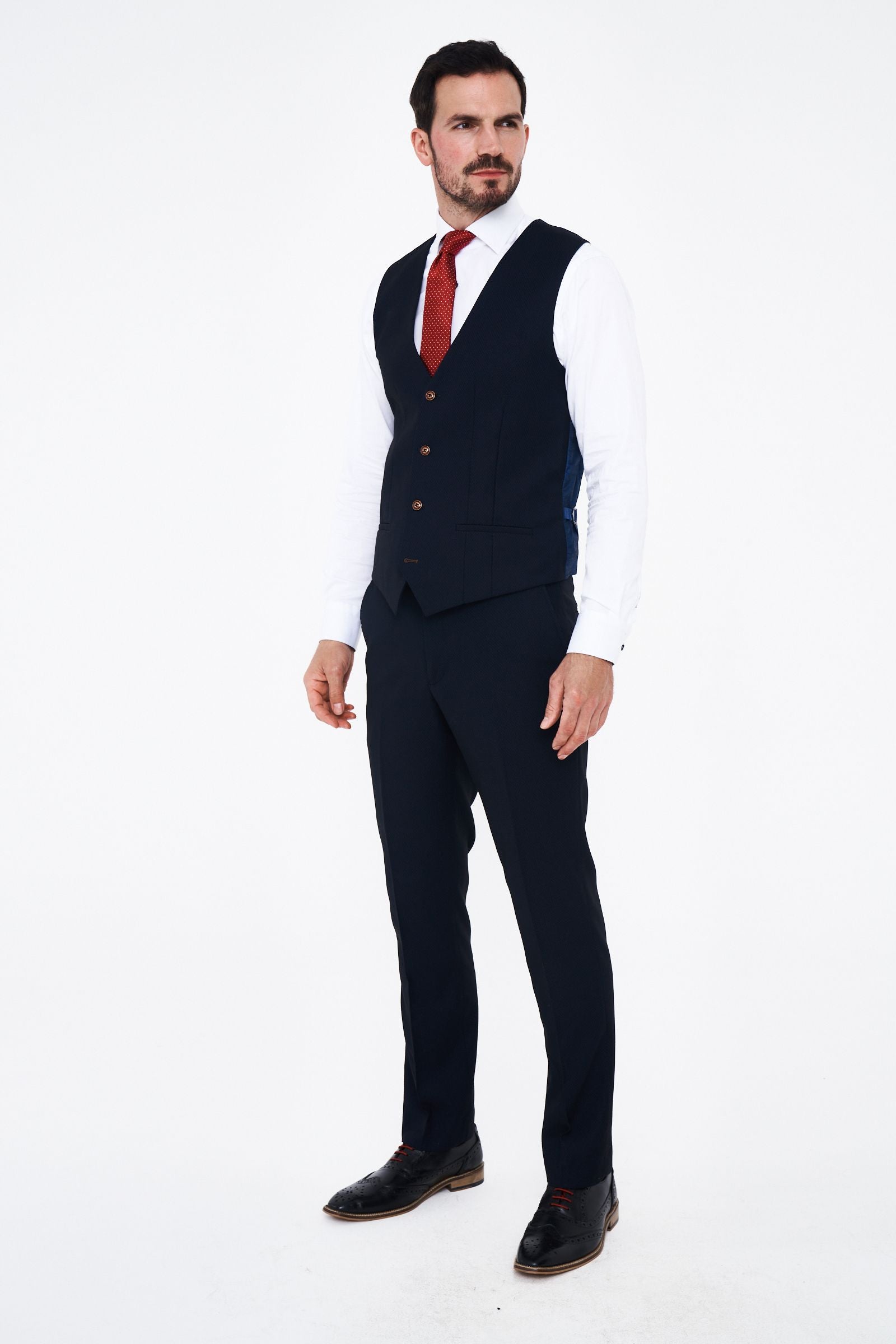 Marc Darcy Max Navy Three Piece Suit