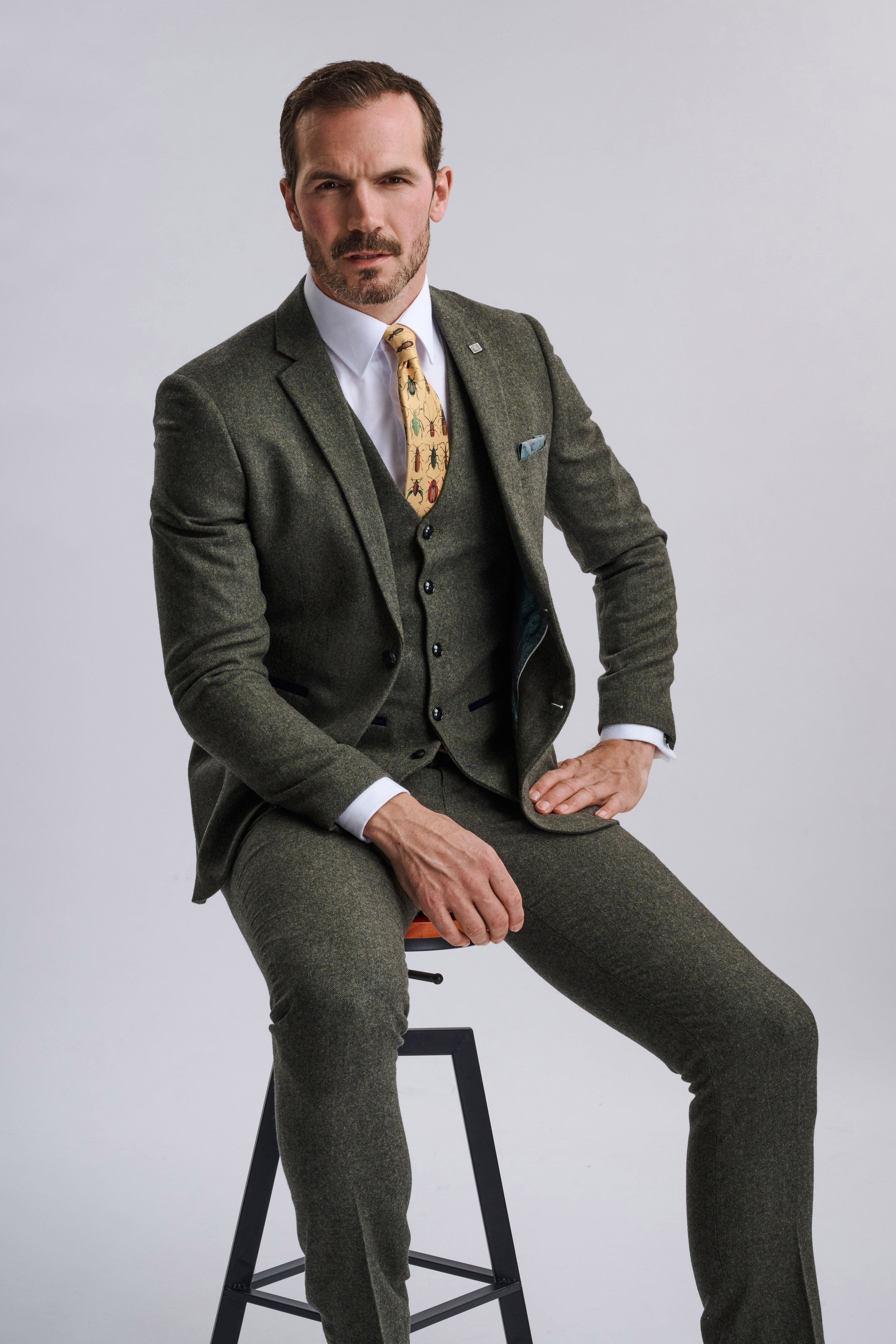 Oscar Green Tweed Three Piece Suit