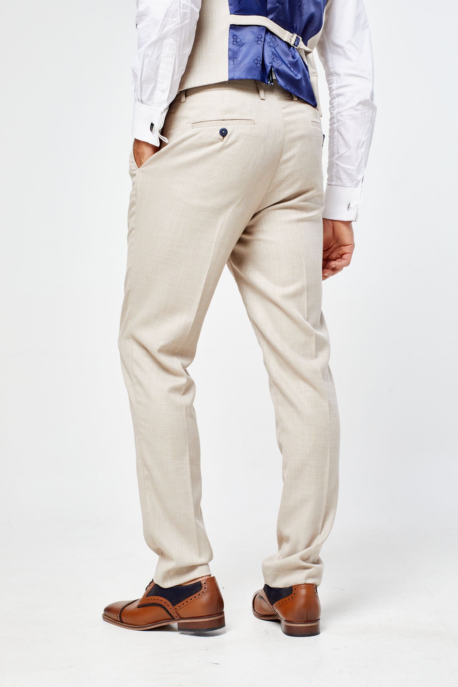 Miami Beige Three Piece Suit