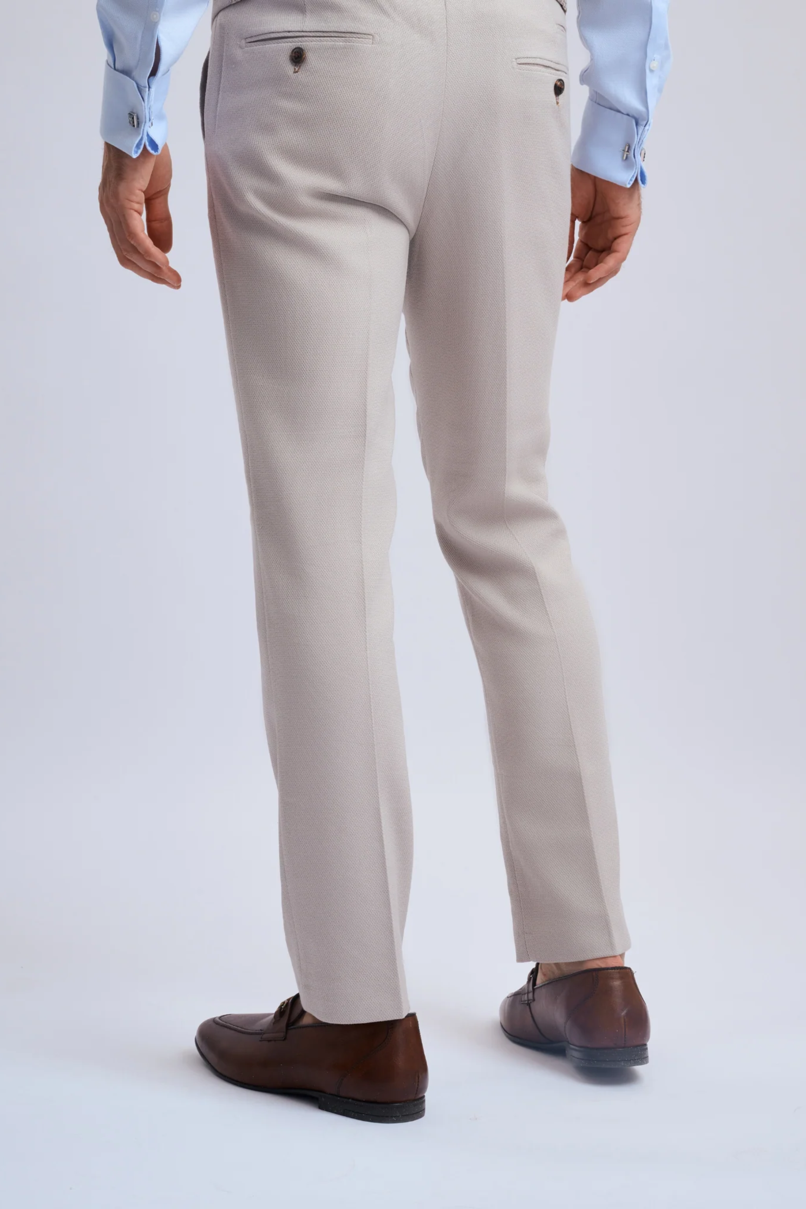 HM5 Stone Tailored Three Piece Suit