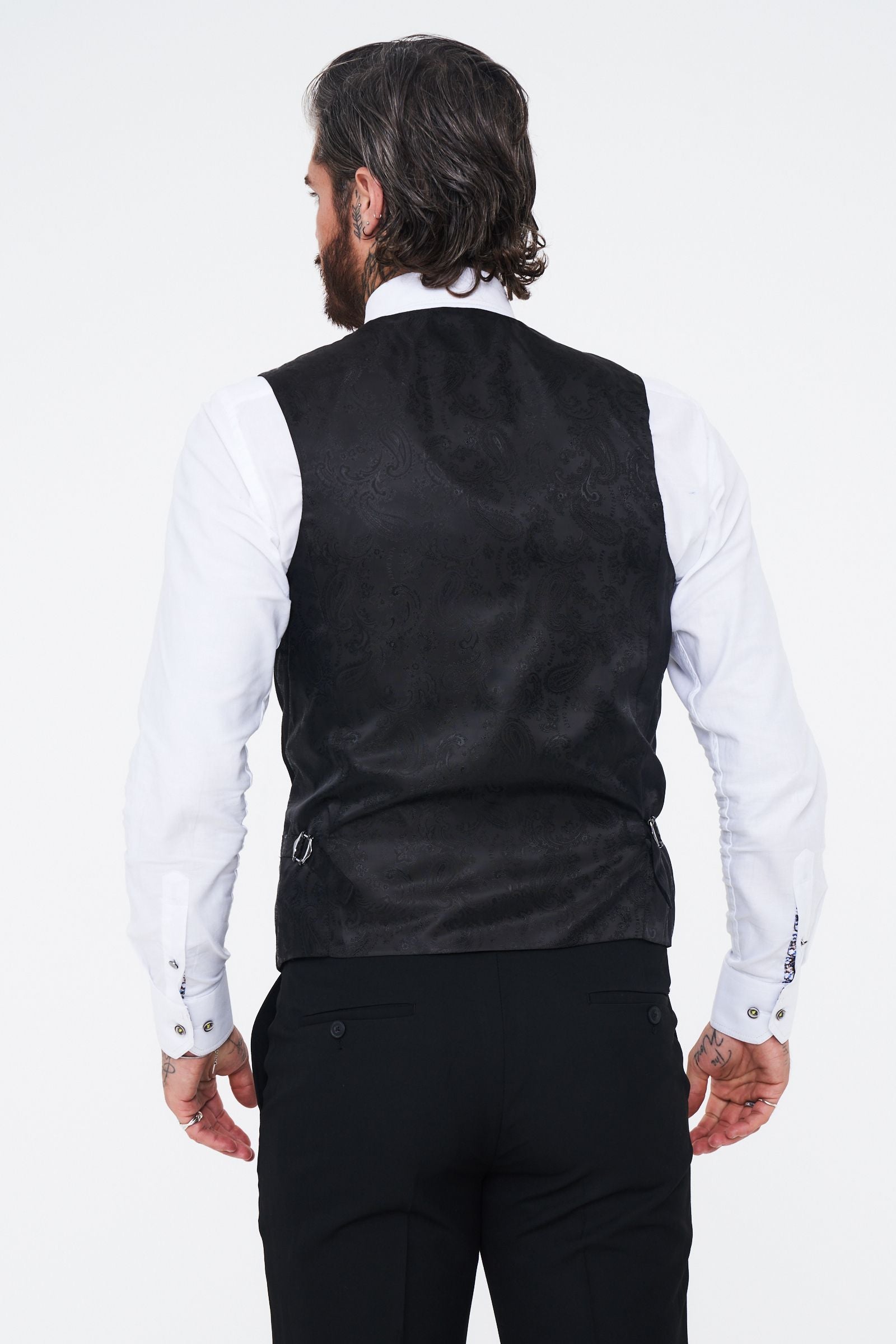 Kelvin - Black Single Breasted Waistcoat