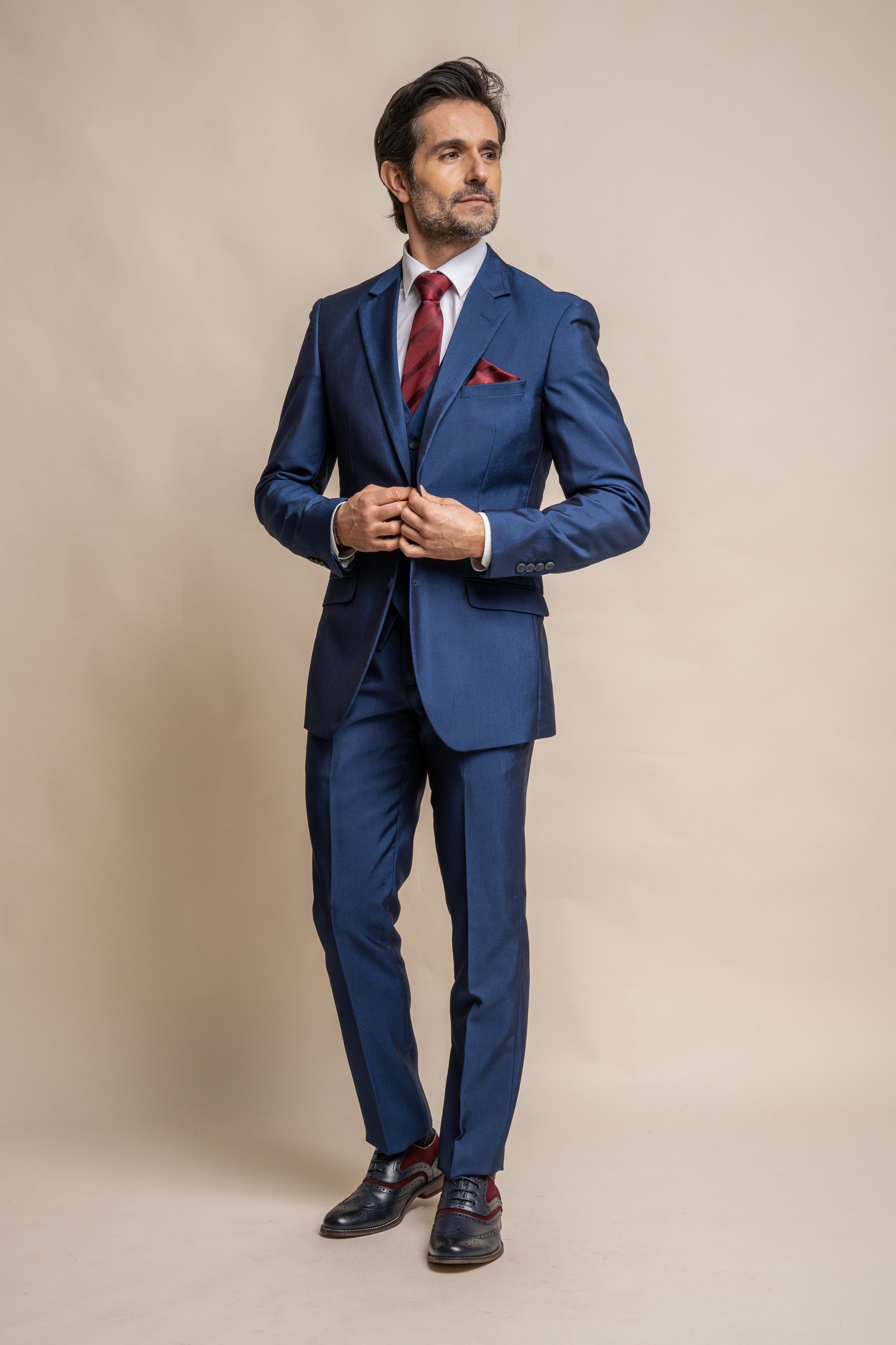 Ford Blue Three Piece Suit Short