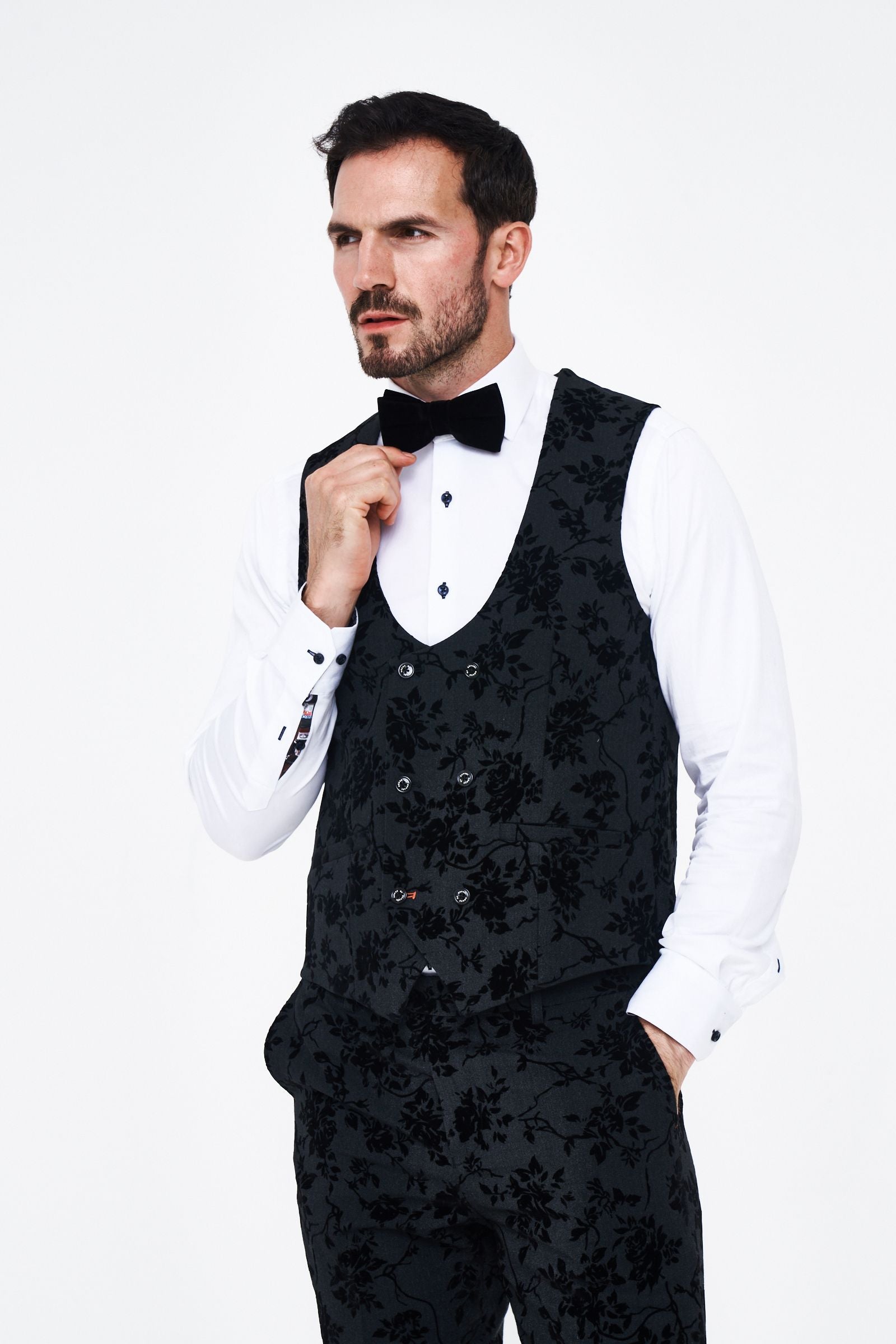 House of Cavani Georgi Floral Three Piece Suit