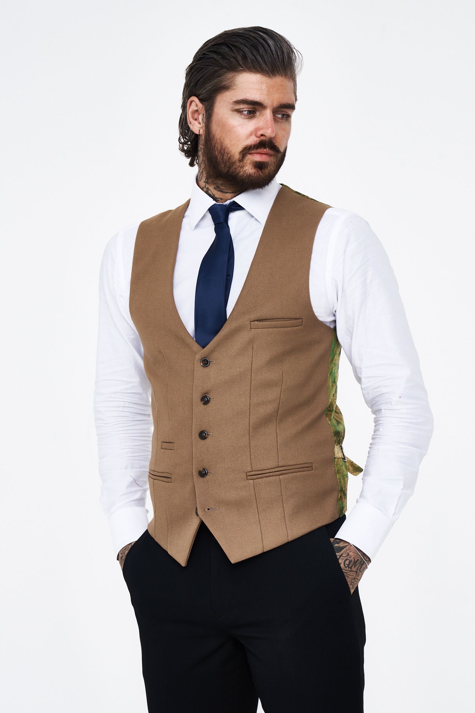 Kelvin - Oak Single Breasted Waistcoat