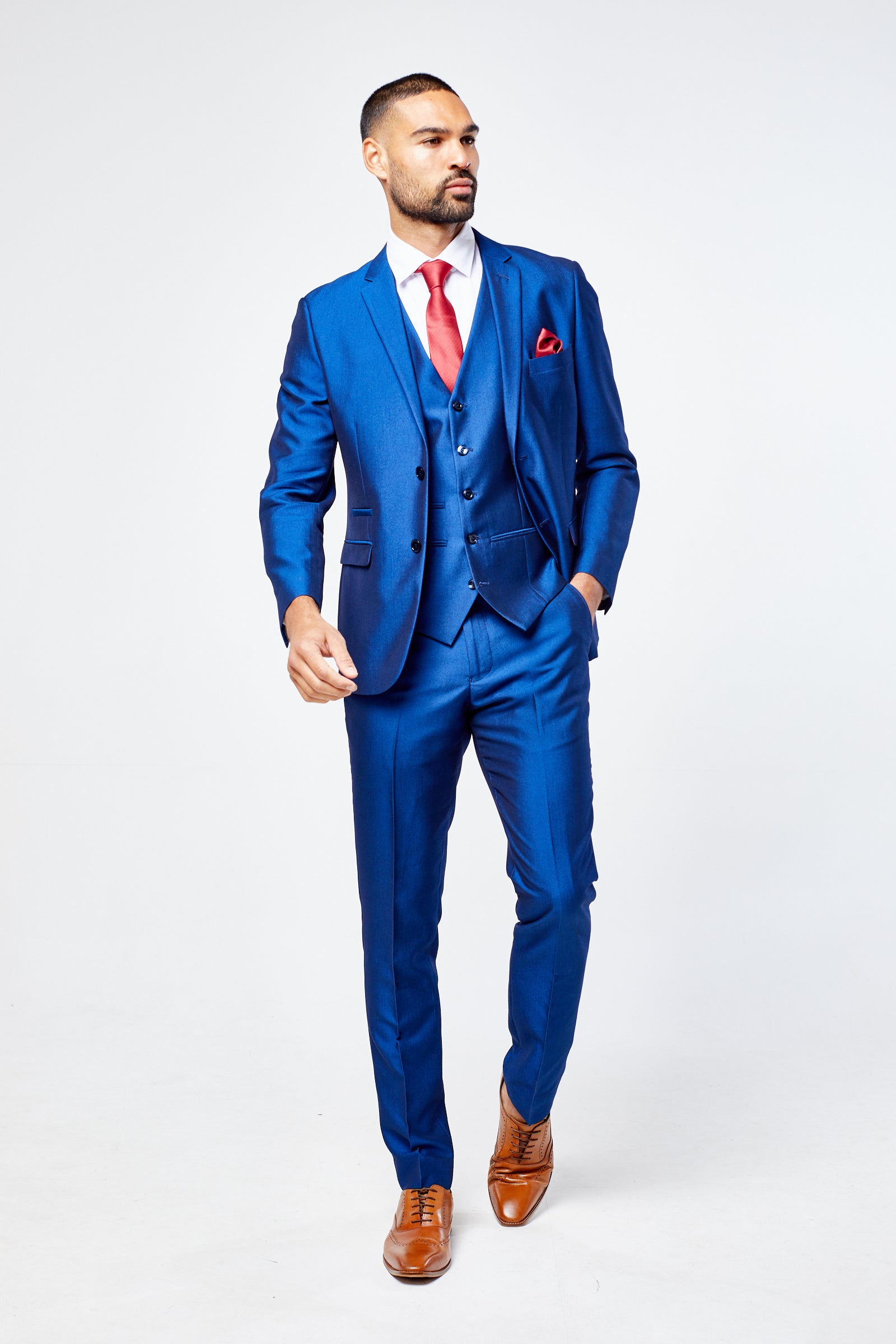 Kingsley Blue Men's Three Piece Suit