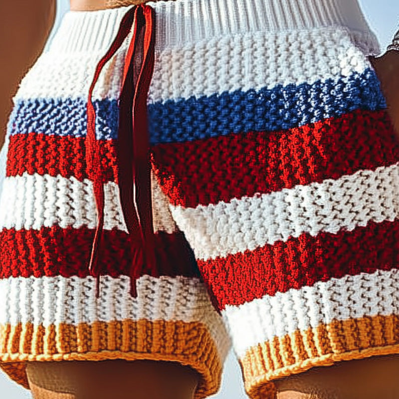 Men's Spring Fashion Striped Woven Sports Casual Shorts MTA0391D5P