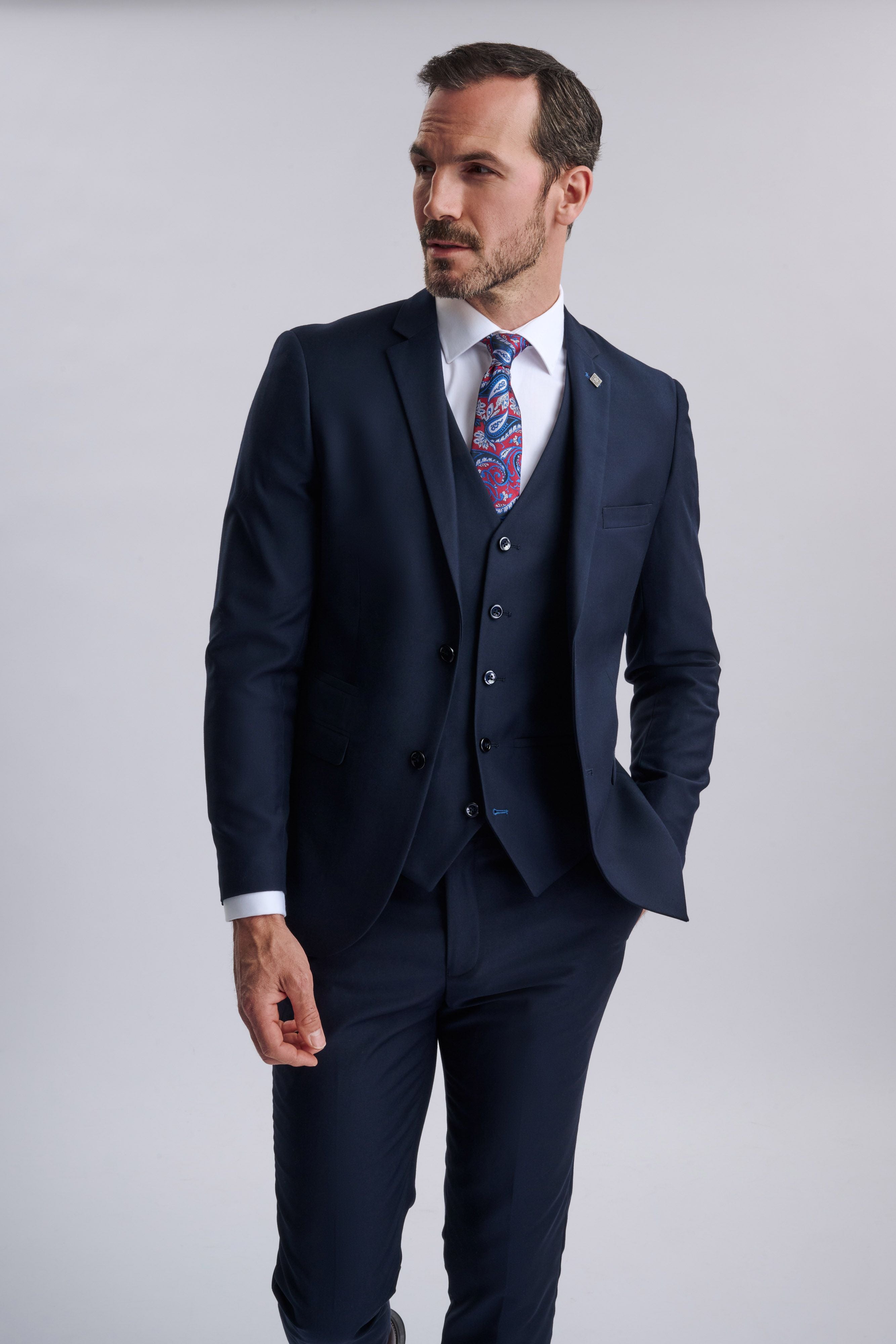 Parker Navy Three Piece Suit