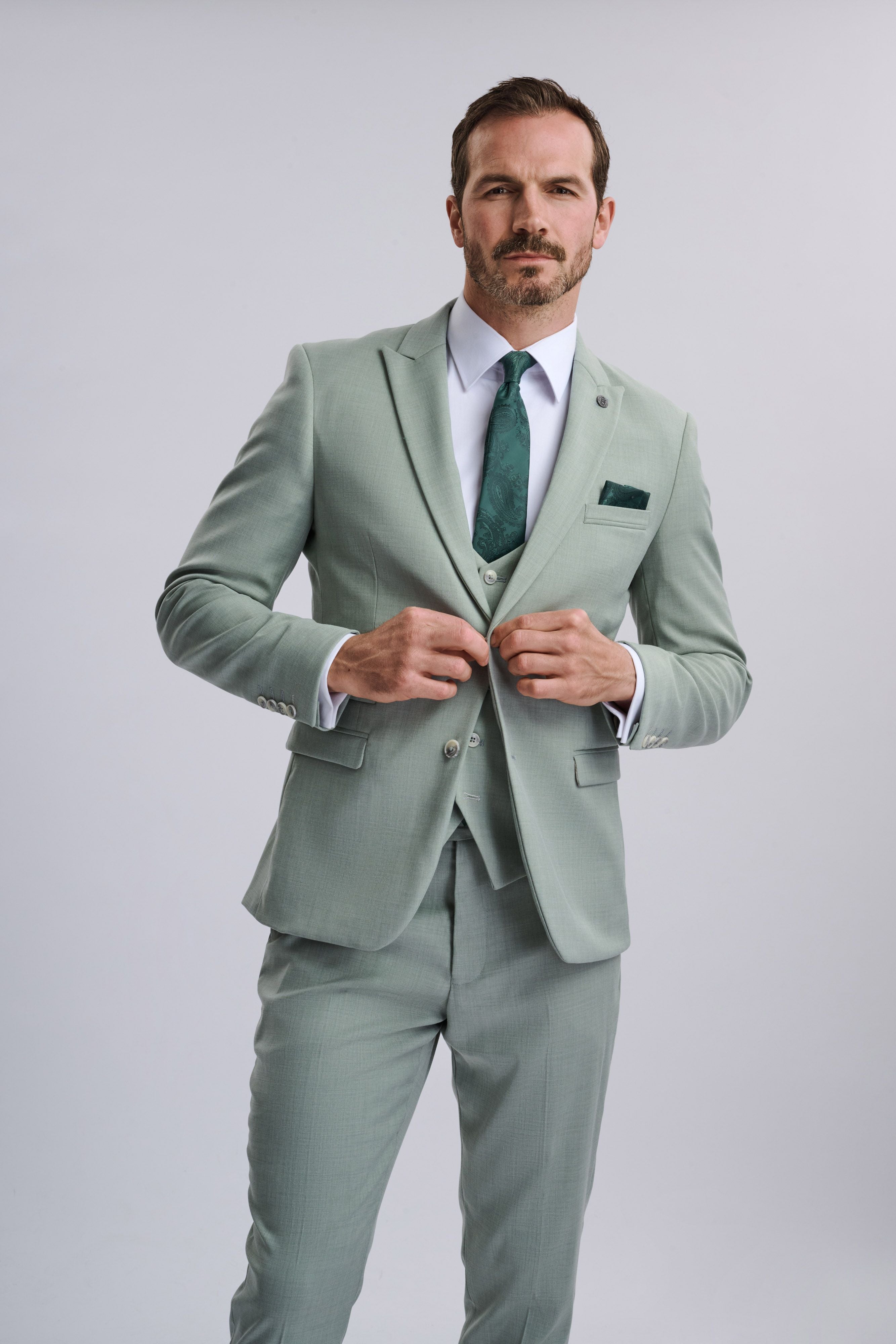 Finley - Moss Green Three Piece Suit