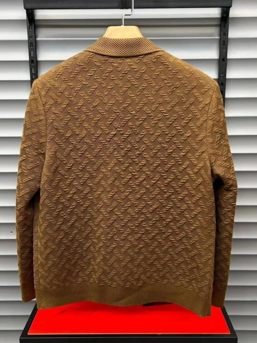 Men's Casual Patterned Sweater Jacket