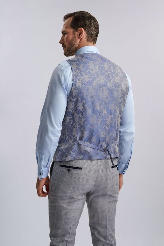 Hugo Grey Check Three Piece Suit