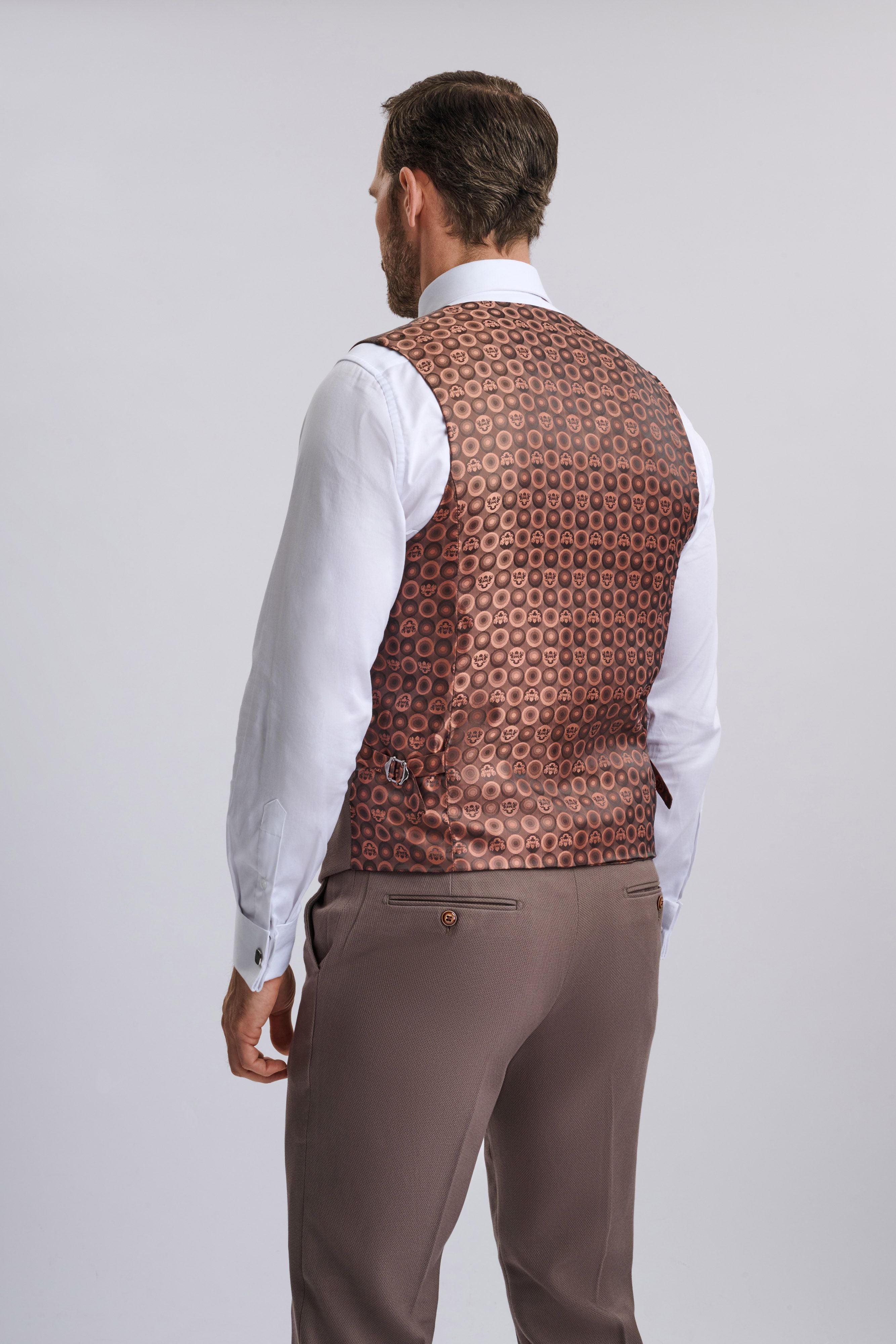 HM5 - Tan Tailored Three Piece Suit