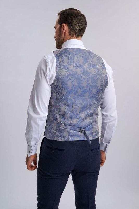 Oscar Navy Tweed Three Piece Suit