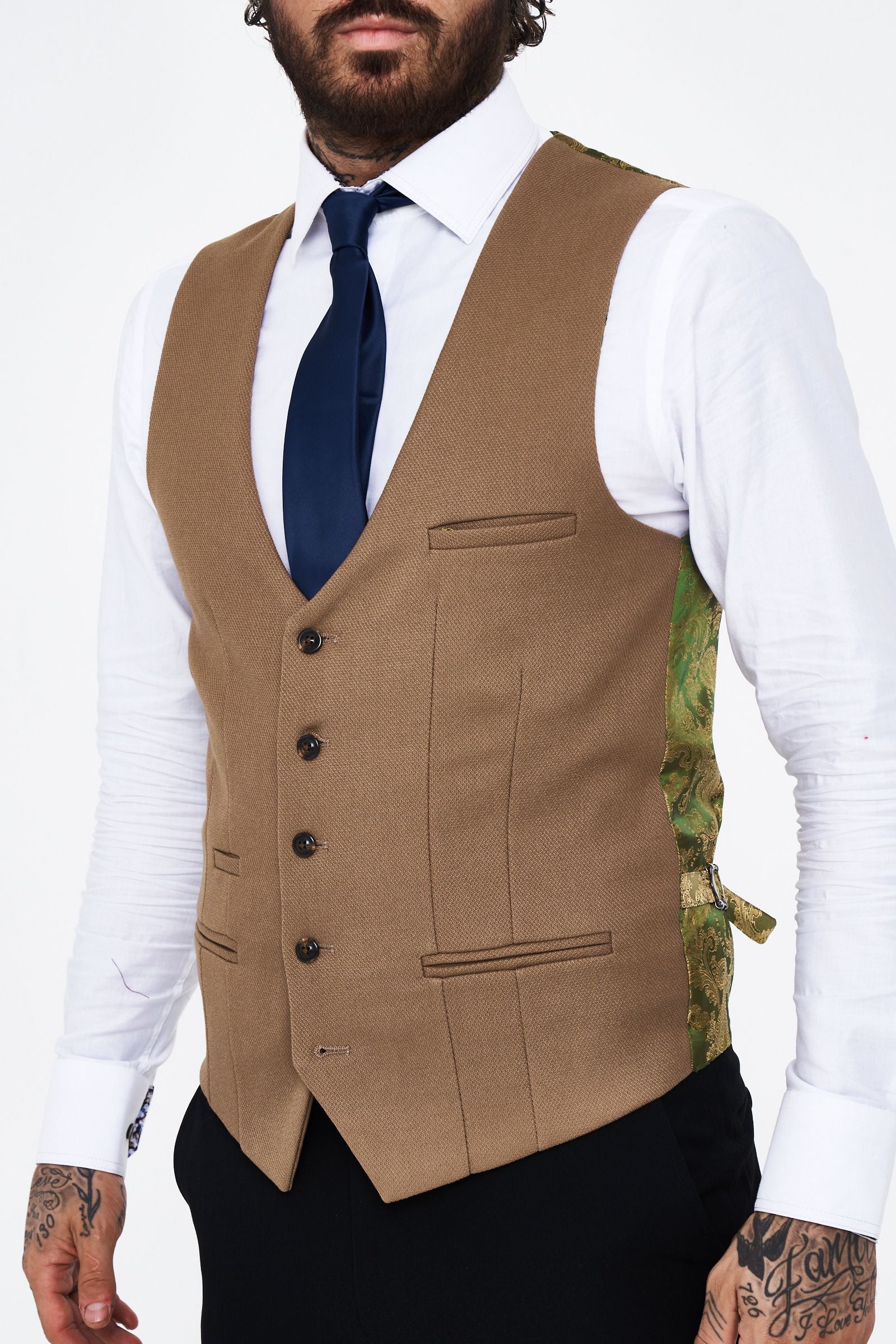 Kelvin - Oak Single Breasted Waistcoat