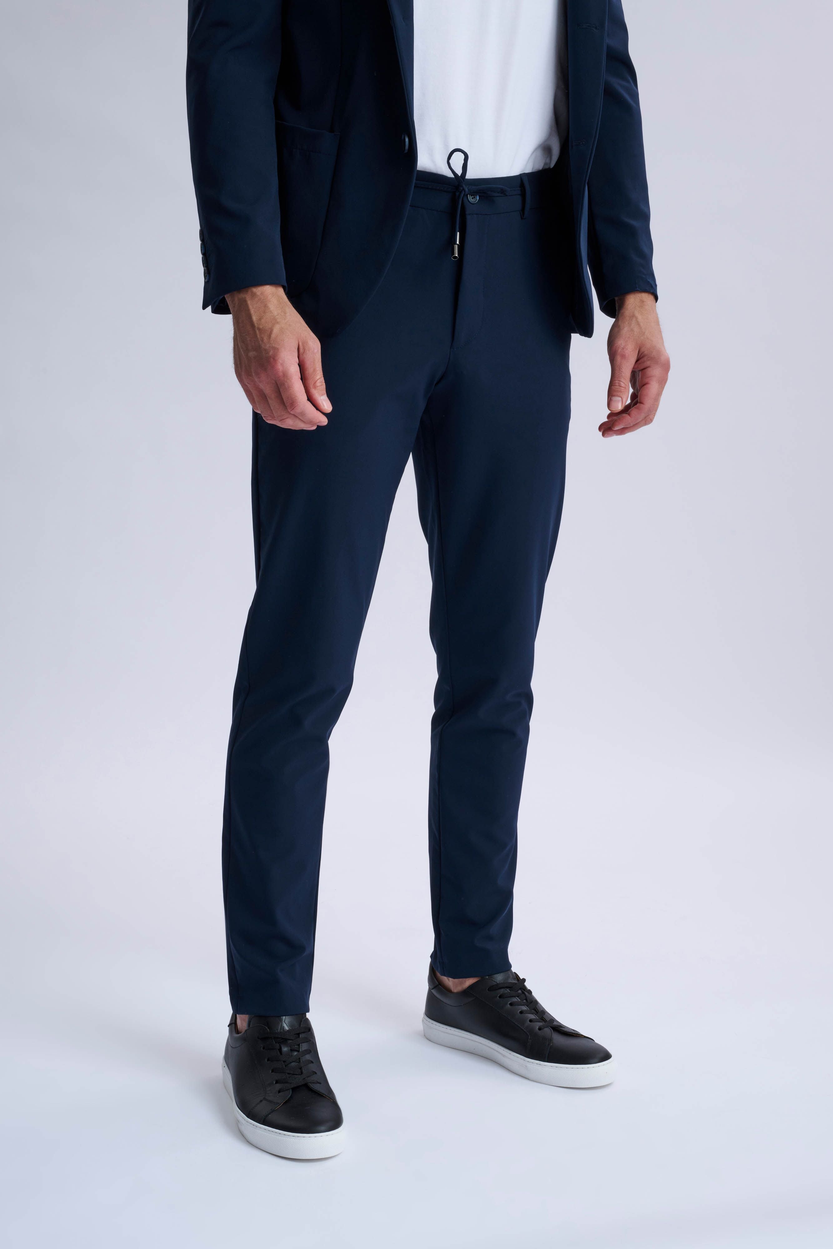 Rulli Navy 360 Stretch Technical Suit with Detachable Hood