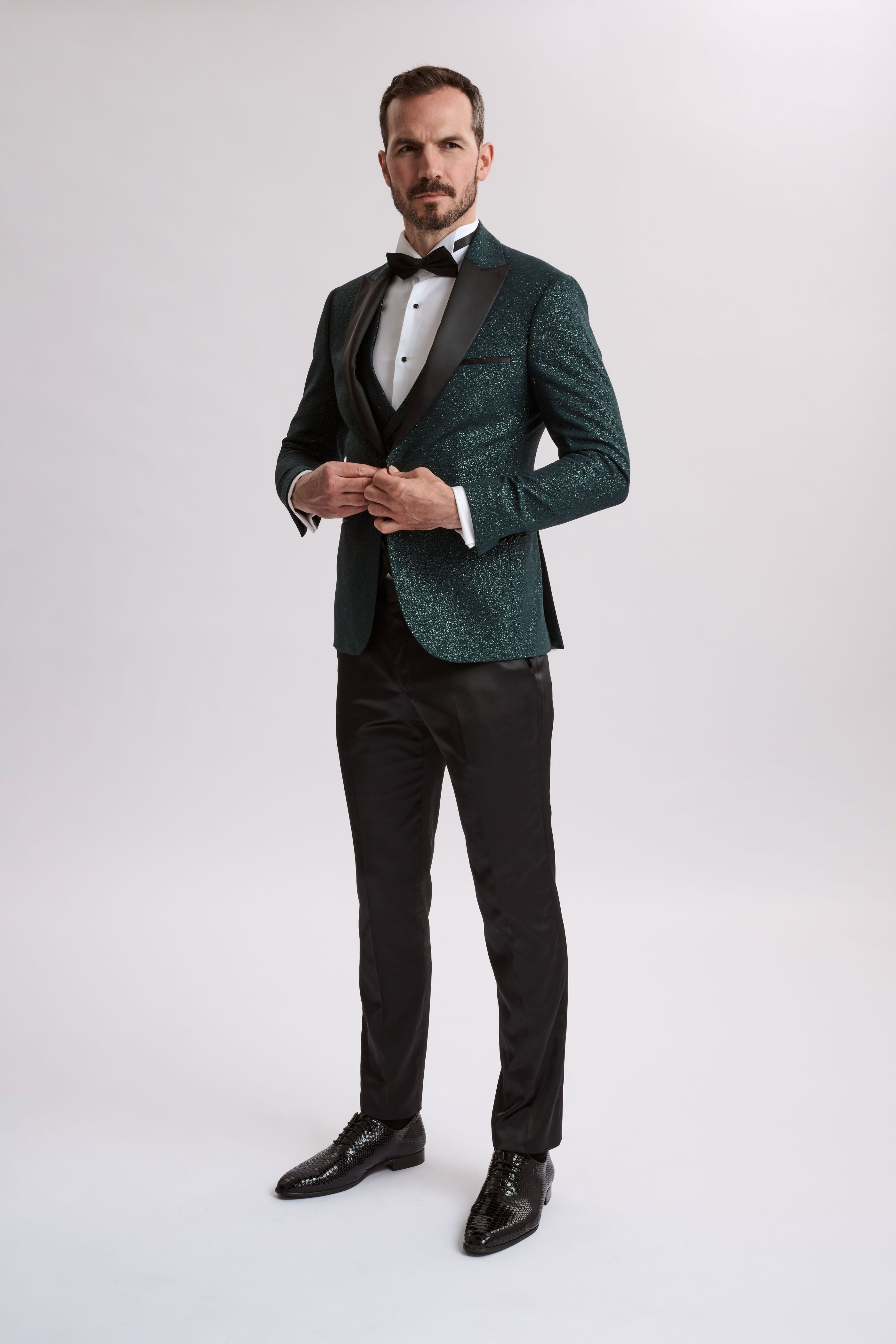 Santoro Milan's Sparkle Three Piece Emerald Tux