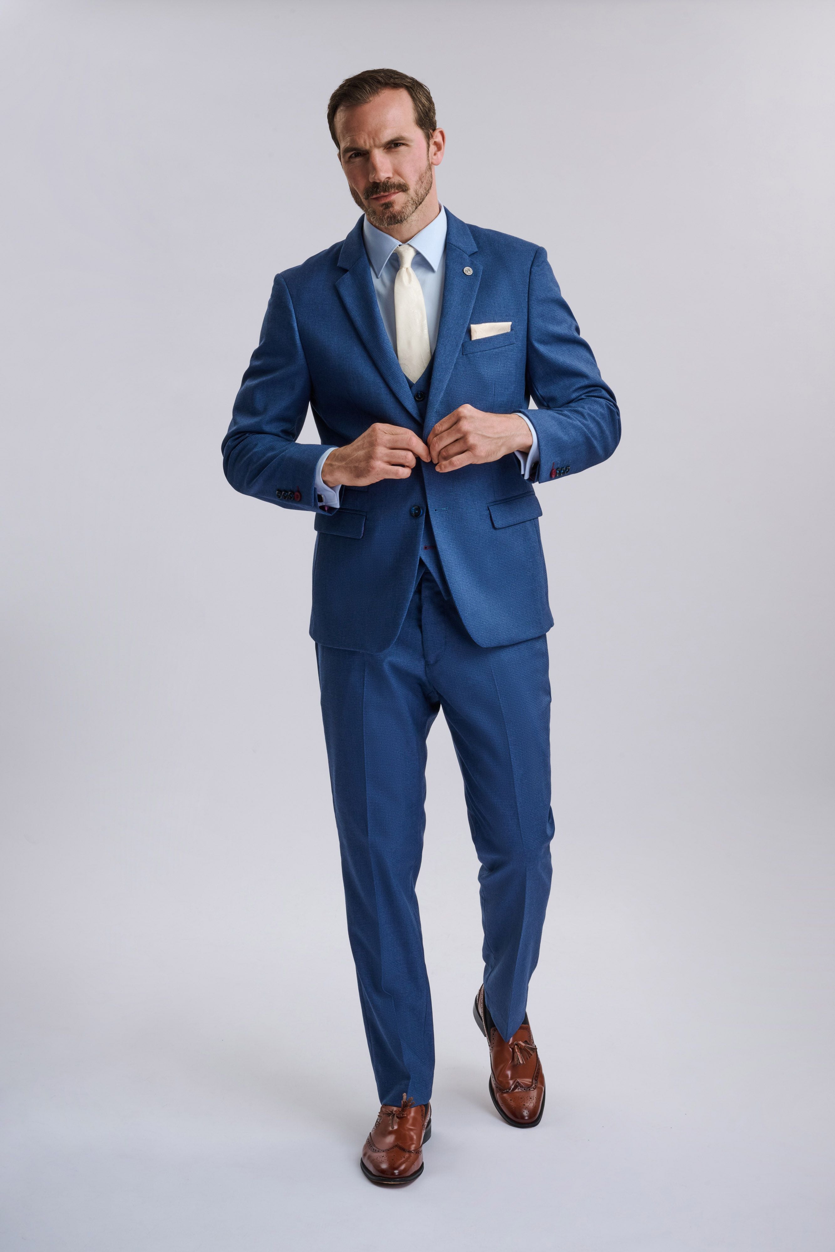 Ashley Navy Blue Three-Piece Suit