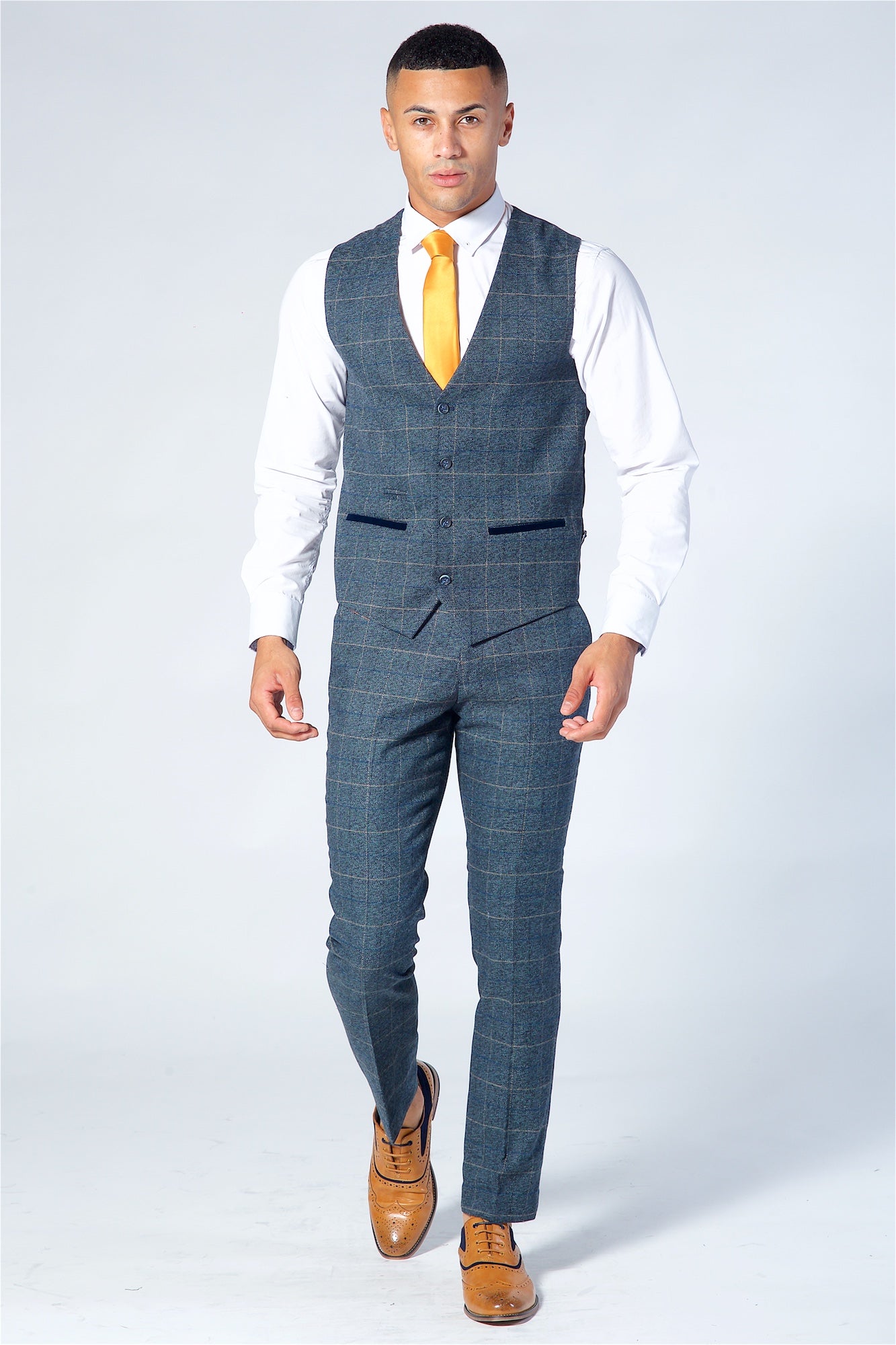 Marc Darcy Scott Blue Waistcoat
