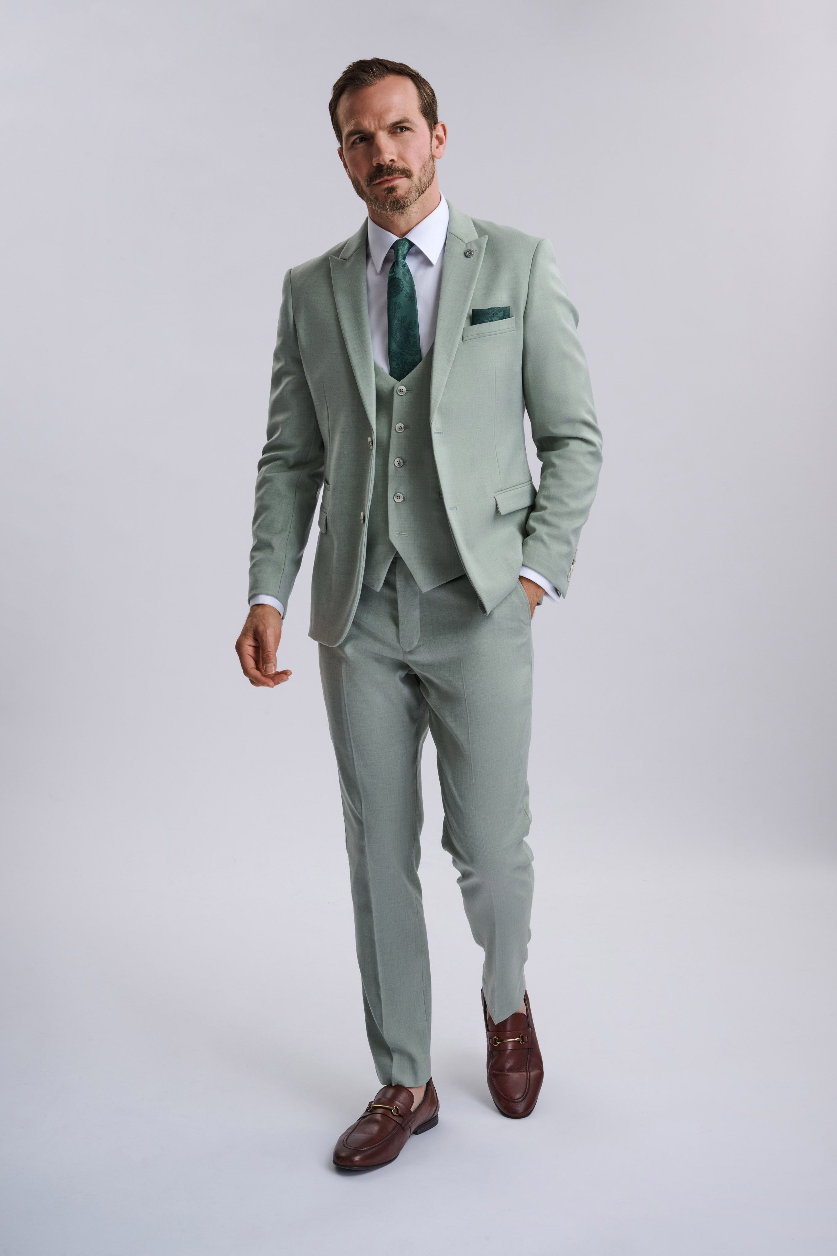 Finley - Moss Green Three Piece Suit