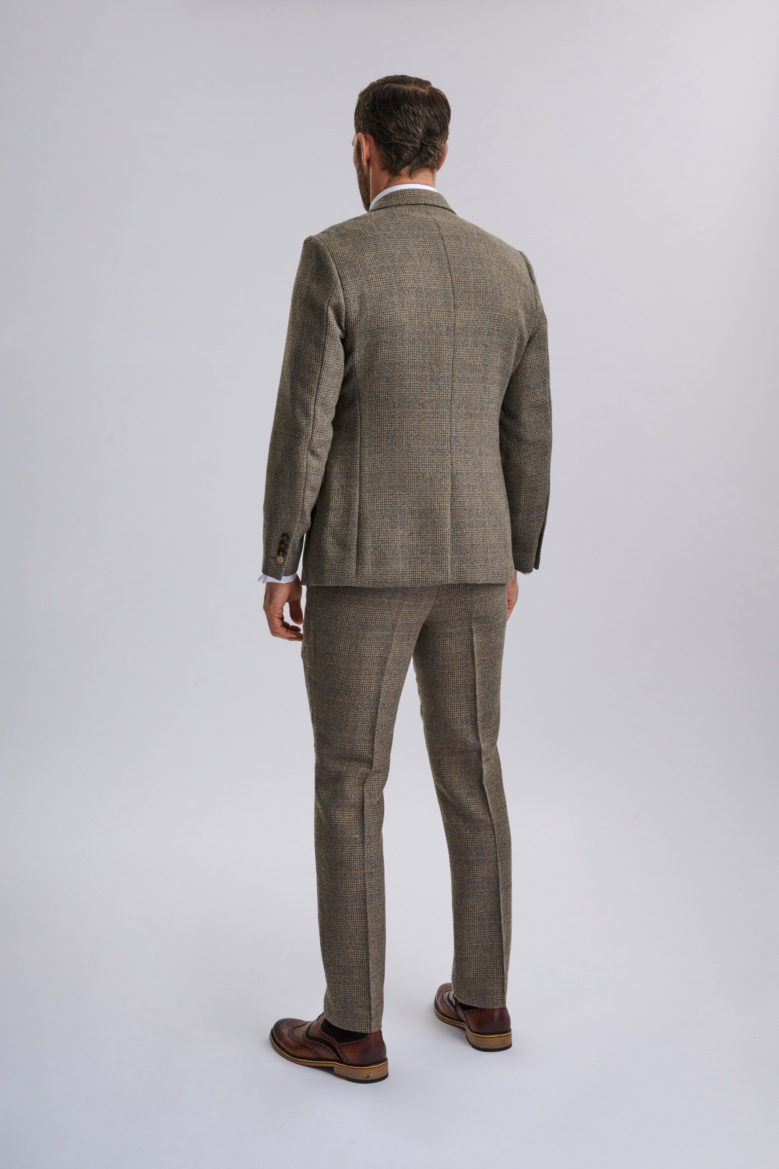 Kris - Tan Tweed Three Piece Suit