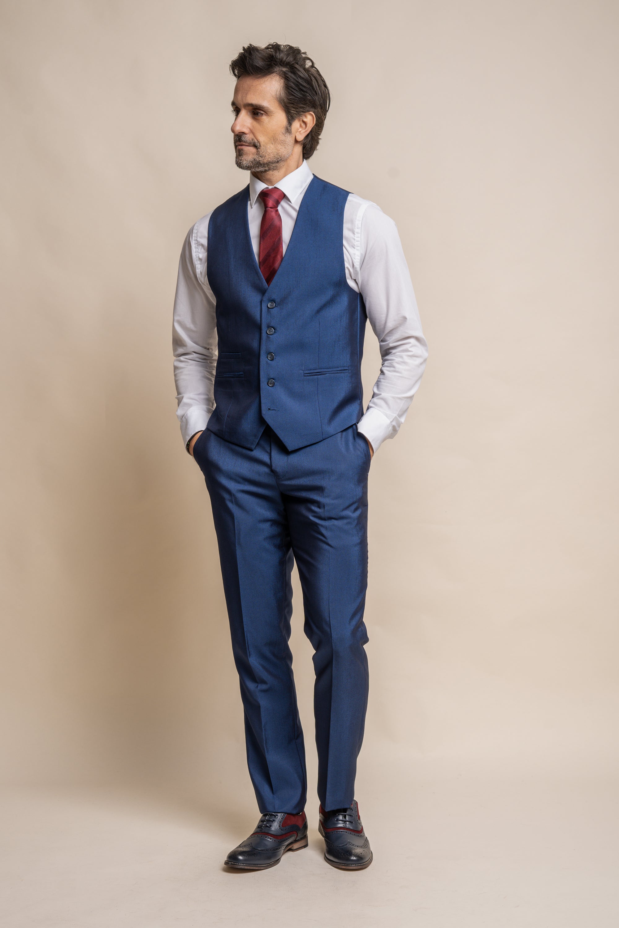 Ford Blue Three Piece Suit Short