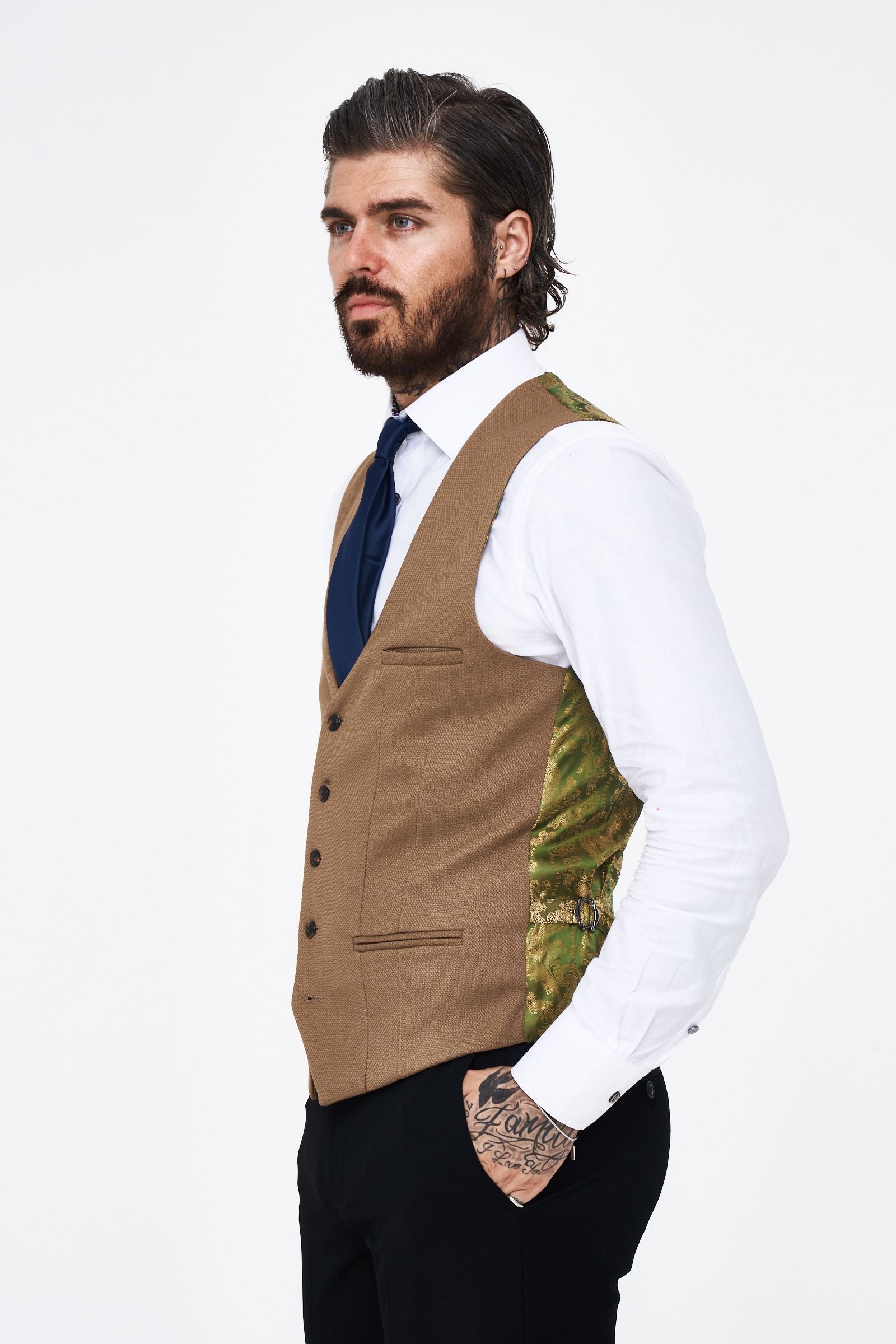 Kelvin - Oak Single Breasted Waistcoat