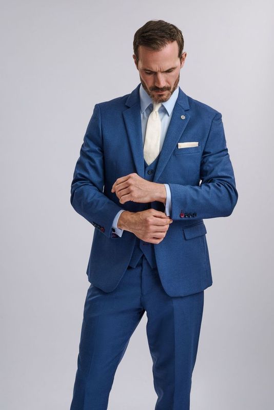 Ashley Navy Blue Three-Piece Suit