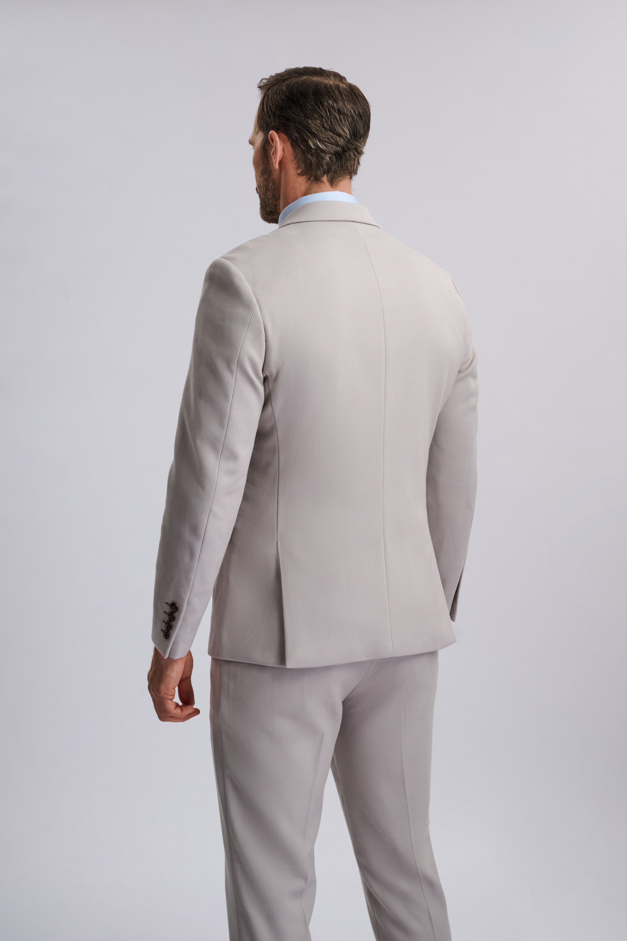 HM5 - Stone Double-Breasted Two Piece Suit