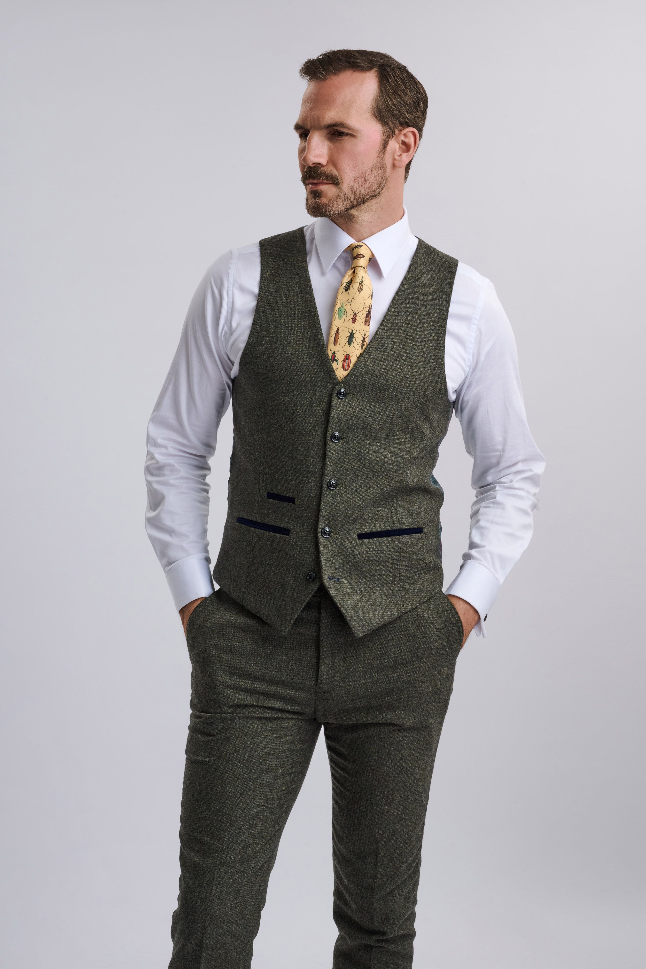Oscar Green Tweed Three Piece Suit