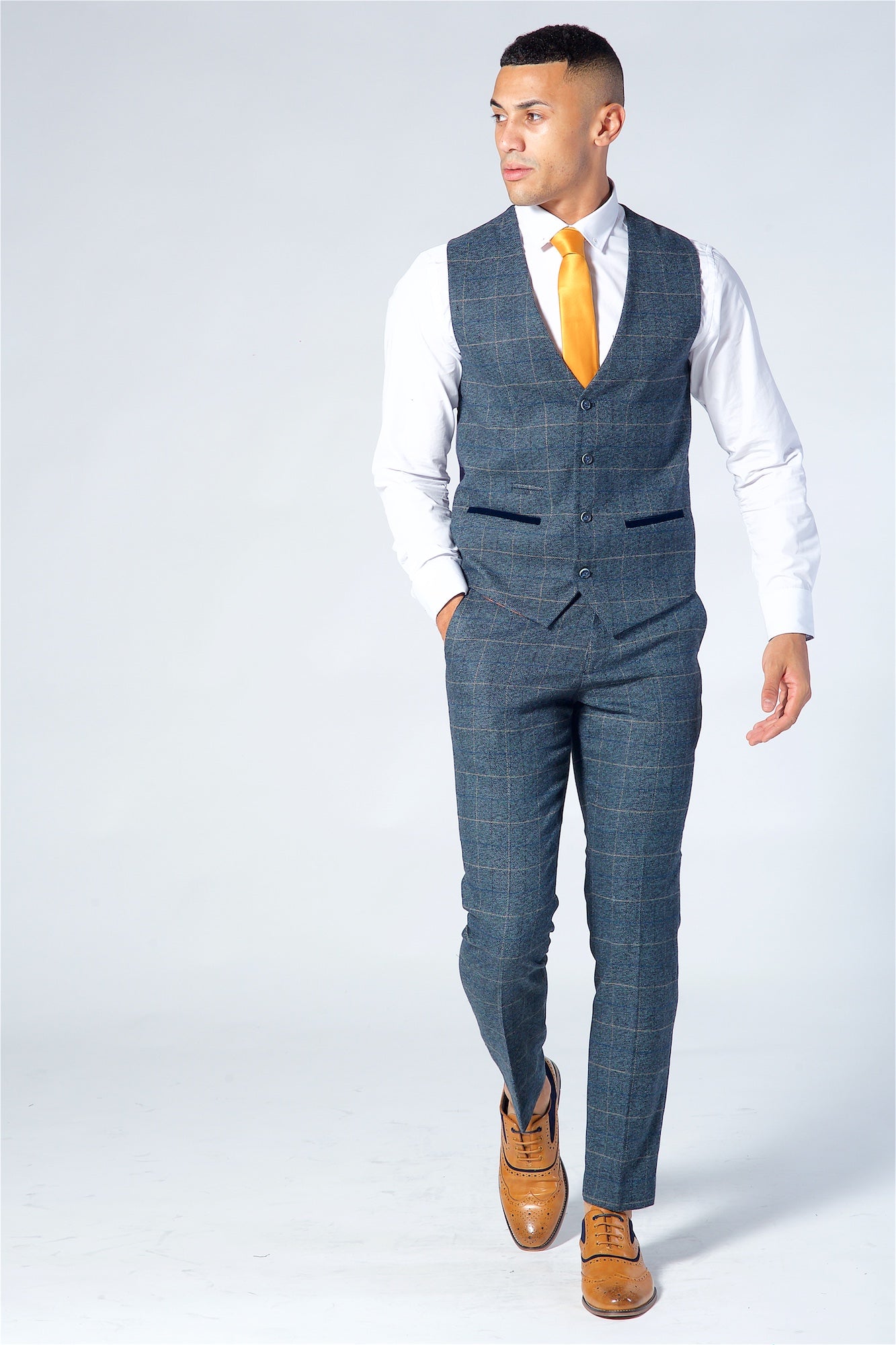 Marc Darcy Scott Blue Waistcoat