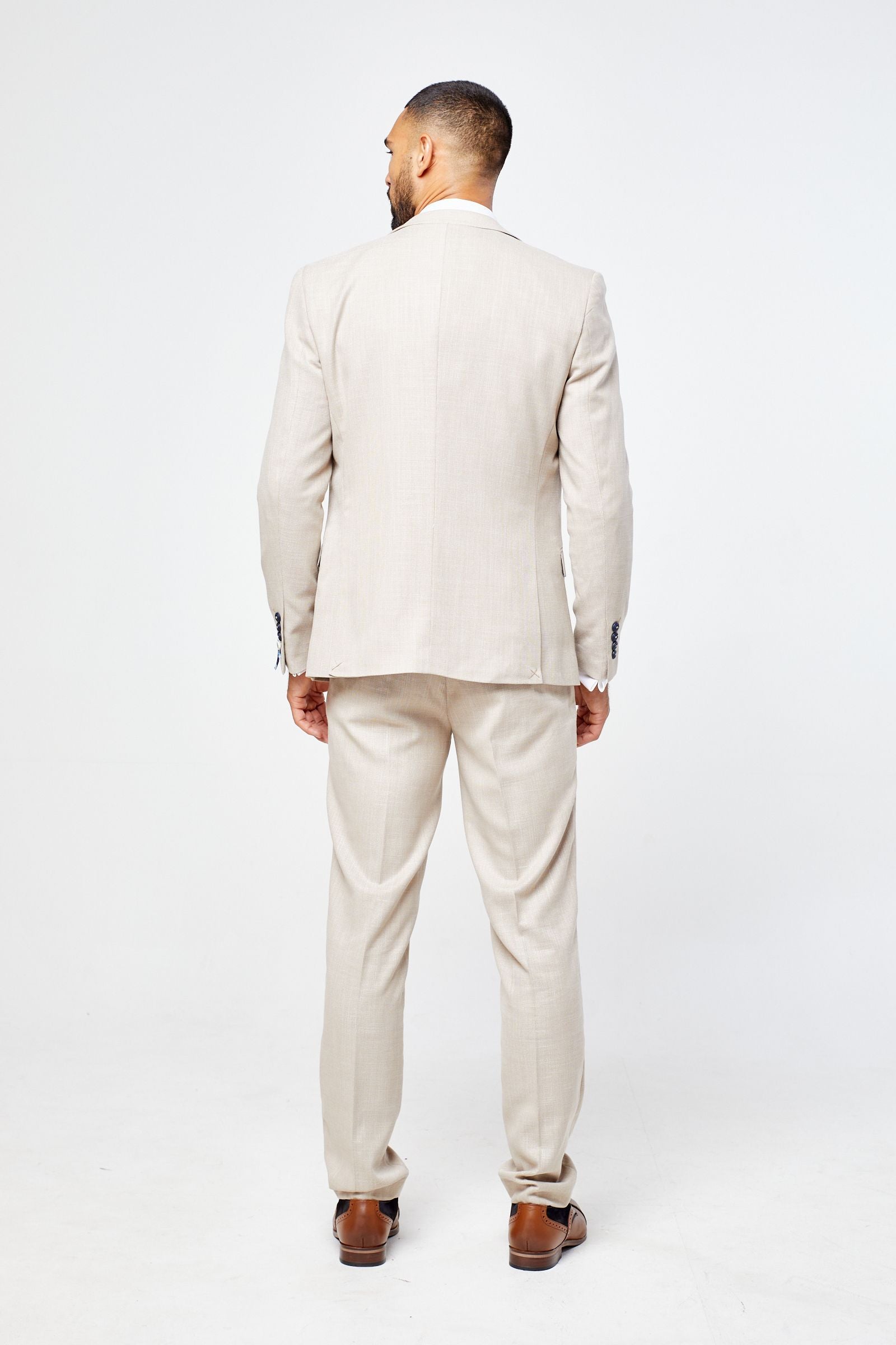 Miami Beige Three Piece Suit