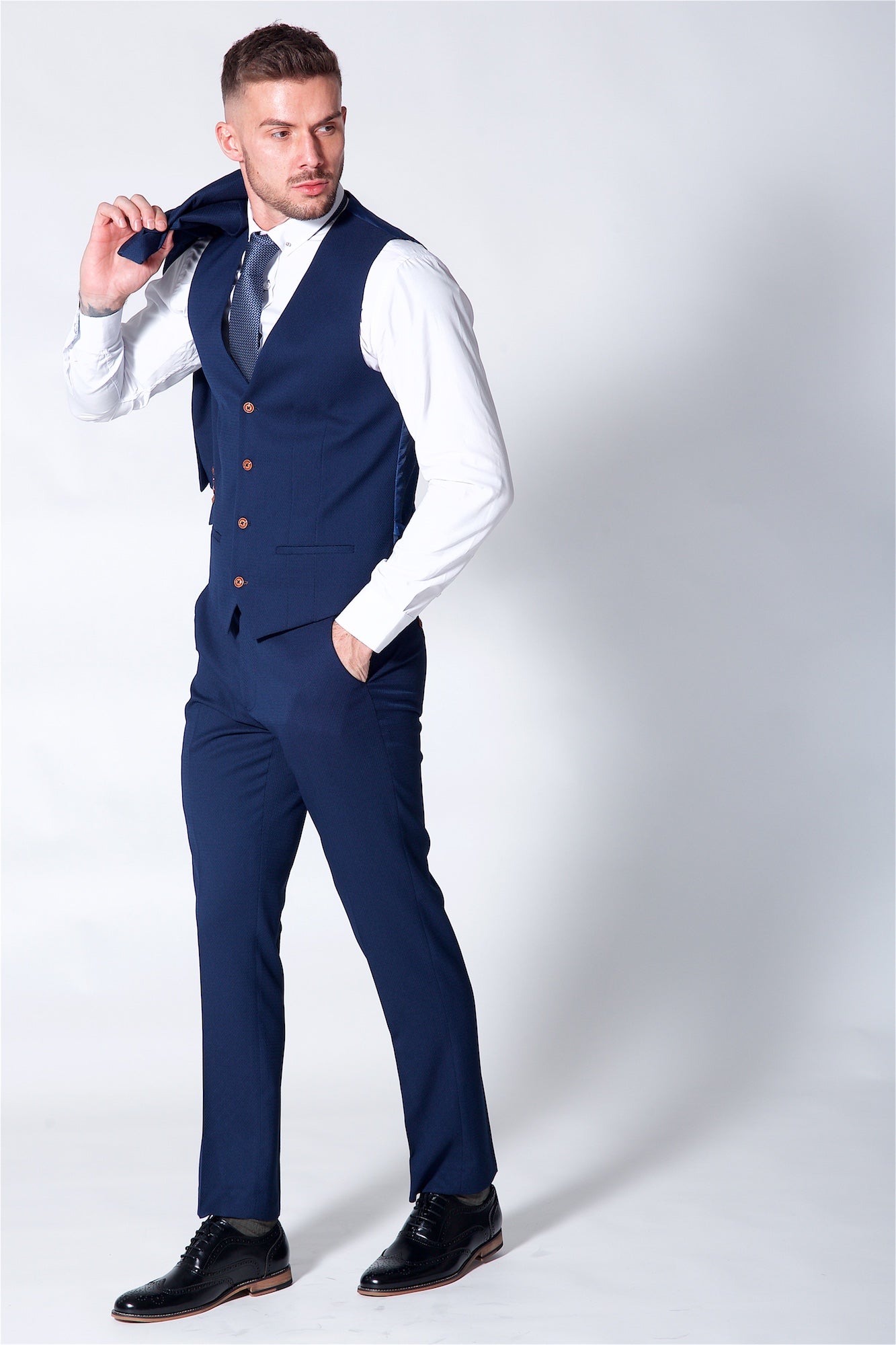 Marc Darcy Max Navy waistcoat