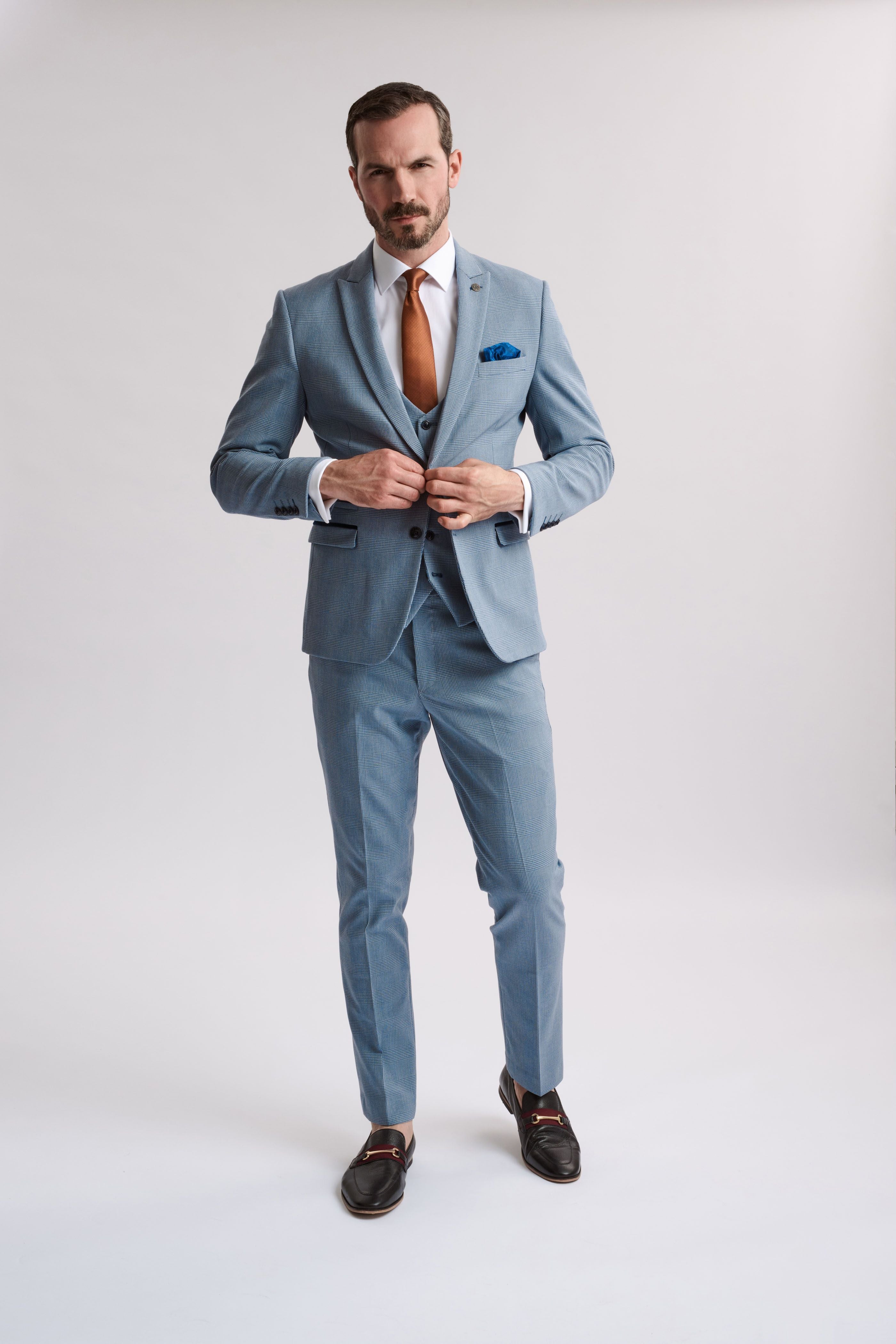 Bromley Sky 3 Piece Suit