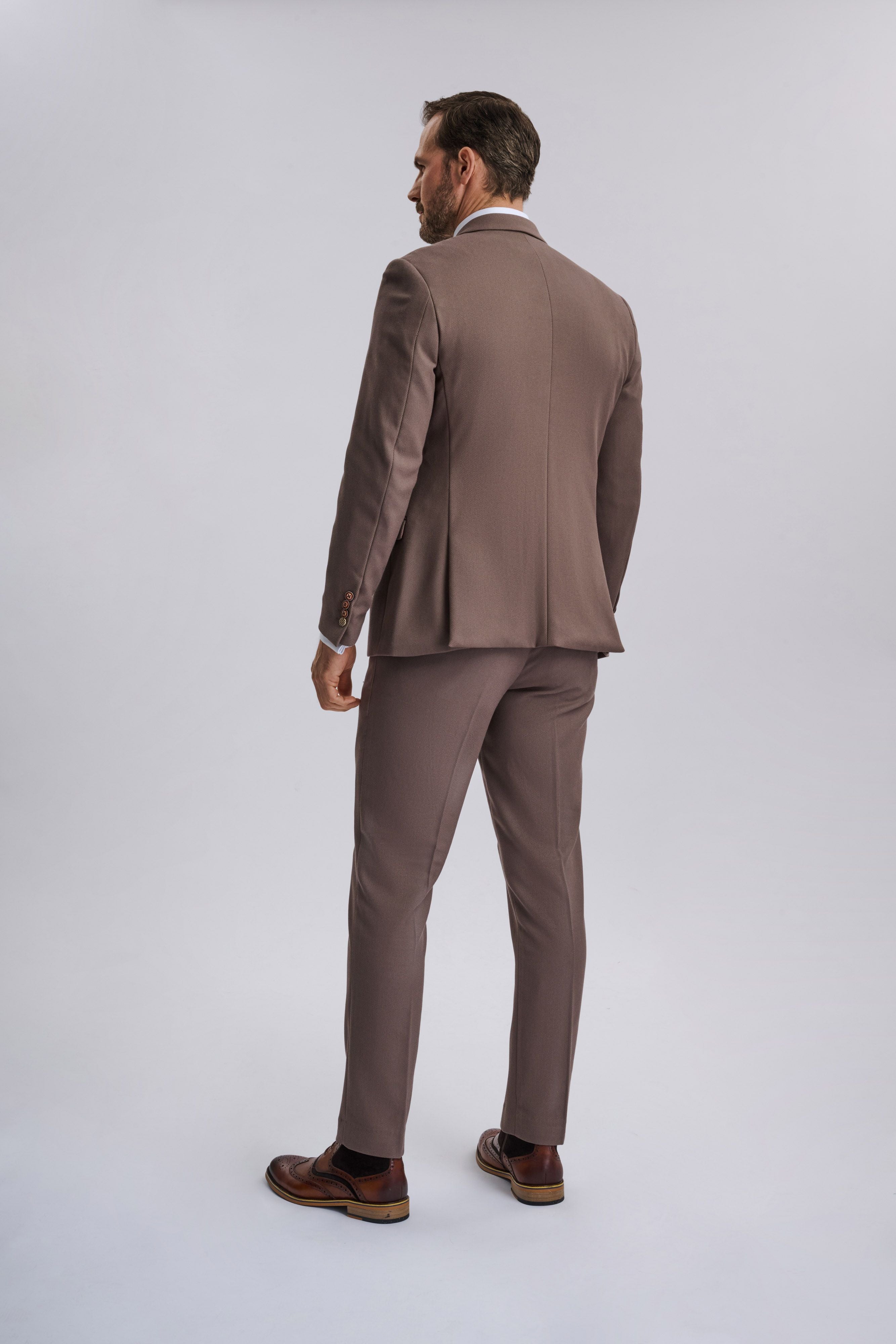 HM5 - Tan Tailored Three Piece Suit